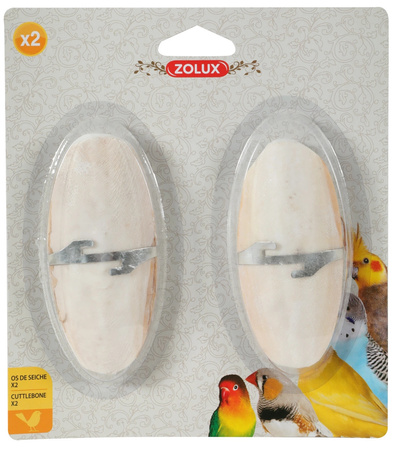 ZOLUX Sepia dwie kość mątwy dla ptaków + uchwyt 2 szt.