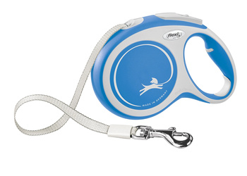 FLEXI Smycz automatyczna dla psa New Comfort L taśma 8 m kol. niebieski
