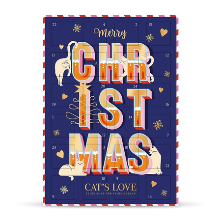 CAT'S LOVE kalendarz adwentowy dla kota z przysmakami liofilizowanymi (48g)