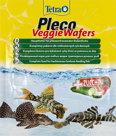 TETRA Pleco Veggie Wafers 15 g saszetka pokarm roślinny dla ryb dennych