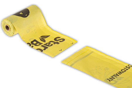 STARCHBAG Kompostowalne BIOworki na odchody 63 rolki x 15szt, kol. róż