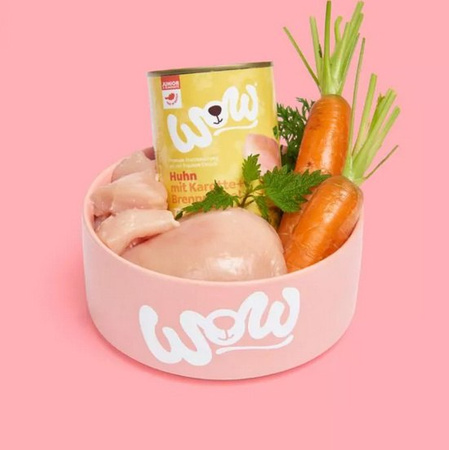 WOW Junior Huhn - kurczak z marchewką i pokrzywą dla szczeniąt 800g