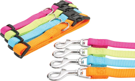 Zolux Obroża nylonowa dla psa regulowana 40 mm kol. turkusowy