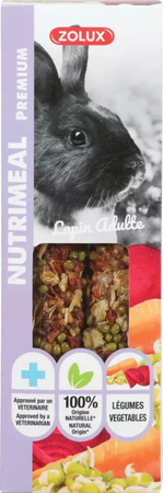 *- ZOLUX NUTRIMEAL 3 Stick z warzywami dla królika 115 g