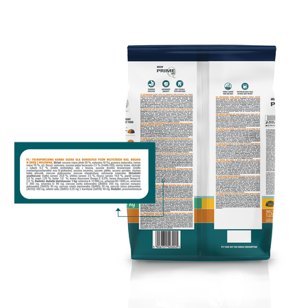 Karma sucha dla psa PUPIL Prime bogata w drób z wołowiną 10 kg