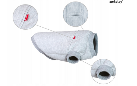amiplay Denver Bluza dla psa 50 cm Szara