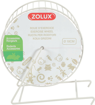 ZOLUX Kołowrotek metalowy dla gryzonia 18 cm kol. beżowy