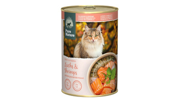 PURE NATURE CAT Lachs Shrimps - łosoś z krewetkami dla dorosłych kotów 375g