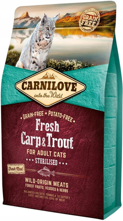 CARNILOVE KOT FRESH 400G CARP&TROUT  STERILISED