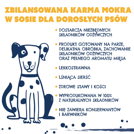 Karma mokra dla psa TEO bogata w drób 1250 g