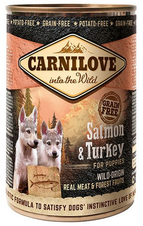 Carnilove Dog Wild Meat Salmon & Turkey Puppy - łosoś i indyk puszka 400g