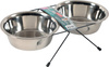 ZOLUX Miski dla psa na stojaku metalowym INOX 2 szt. 1,3 l