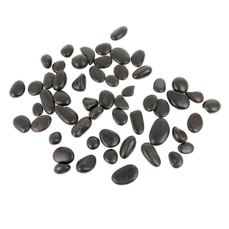 Kamienie polerowane Black Pebble 8-12mm  do akwarium terrarium, 5kg/OPAK
