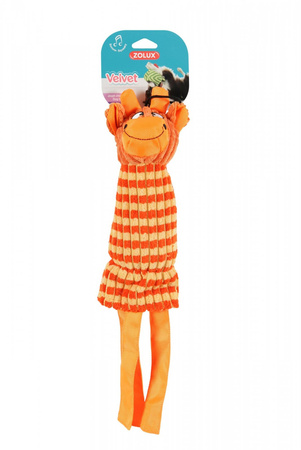 Zolux Zabawka pluszowa dla psa VELVET żyrafa Gloria 12x9x45,5 cm pomarańcz