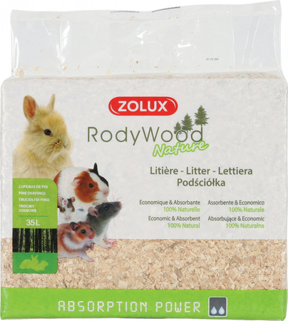 ZOLUX Ściółka trociny dla królika i gryzoni RodyWood Nature 35 l