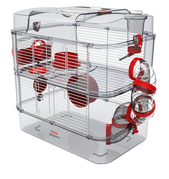 ZOLUX Klatka dla chomika, myszki RODY 3 DUO kol. czerwony