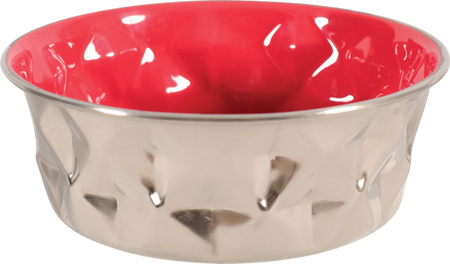 Zolux Miska dla psa i kota Inox DIAMOND 550 ml kol. czerwony