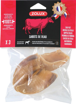 ZOLUX Przysmak naturalny dla psa Kopyta cielęce 3 szt., 90 g