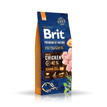BRIT PREMIUM BY NATURE 15kg SENIOR  S+M