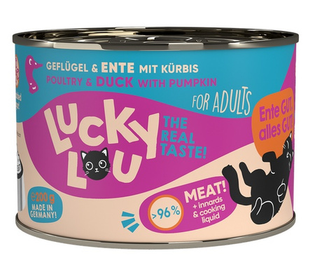 Lucky Lou Lifestage Adult Drób i kaczka puszka 200g