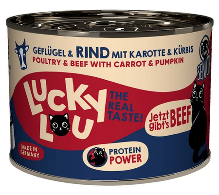 Lucky Lou Lifestage Senior Drób i wołowina puszka 200g