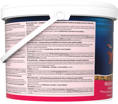 TETRA Rubin 10 L wiadro pokarm w płatkach dla ryb wzmacniający ubarwienie