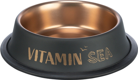 TX-24305 MISKA METAL NA GUMIE BE NORDIC   CZARNY/BRĄZ 0,7L/21cm