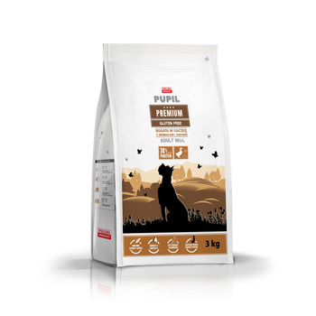 Karma sucha dla psa PUPIL Premium M&L bogata w kaczkę z ziemniakami i jabłkiem 3 kg