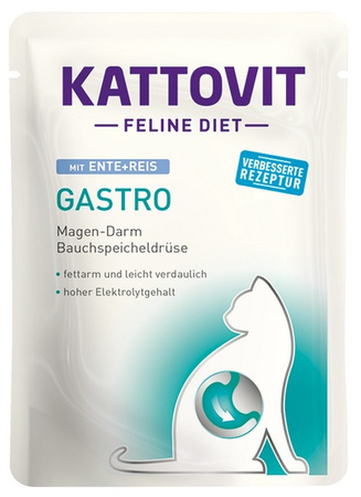 Kattovit Feline Diet Gastro kaczka i ryż saszetka 85g