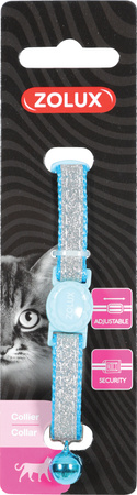 Zolux Obroża regulowana dla kota nylonowa SHINY kol. niebieski
