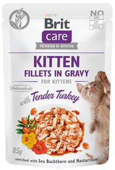 BRIT CARE KOT sasz.85g FG  KITTEN TENDER  TURKEY     /24
