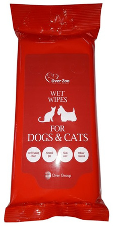 Over Zoo Wet Wipes - chusteczki pielęgnacyjne dla psa i kota
