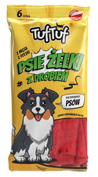 TUF TUF Psie Żelki - Paski z drobiem 6szt