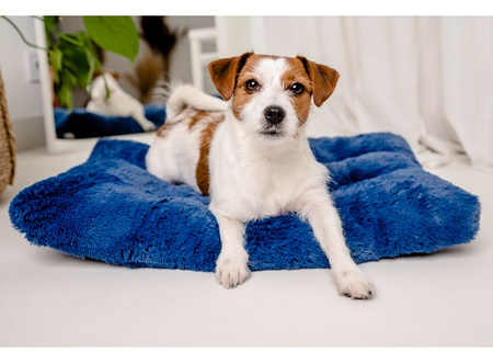 MIMIKO Pets Legowisko Shaggy prostokątne L 65x45cm chabrowe