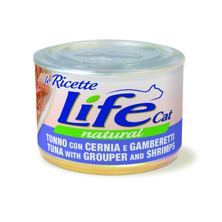LIFE CAT pusz.150g TUNA+GROUPER+SHRIMPS LA RICETTE /24
