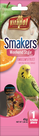 Vitapol Smakers dla papugi falistej - owocowy Weekend Style [3218]