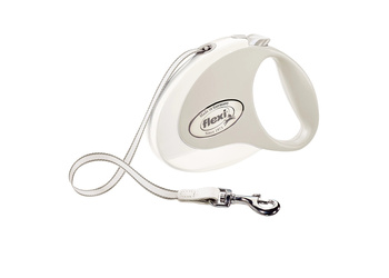 Flexi Smycz automatyczna Style M taśma 5 m kol. biały (464458BLC)