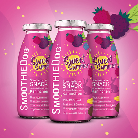 SmoothieDog Kaninchen Sweet Summer - smoothie dla psa królik z marchewką i owocami (250ml)