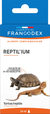FRANCODEX Wapno dla żółwi i gadów, wzmacnia skorupę i szkielet 24 ml