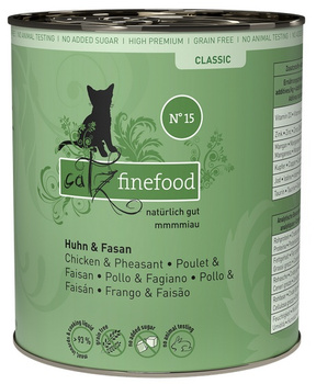 Catz Finefood Classic N.15 Kurczak i Bażant puszka 800g