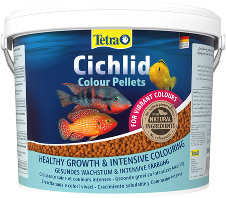 TETRA Cichlid Colour Pellets 10 L wiadro , pokarm dla ryb pielęgnicowatych