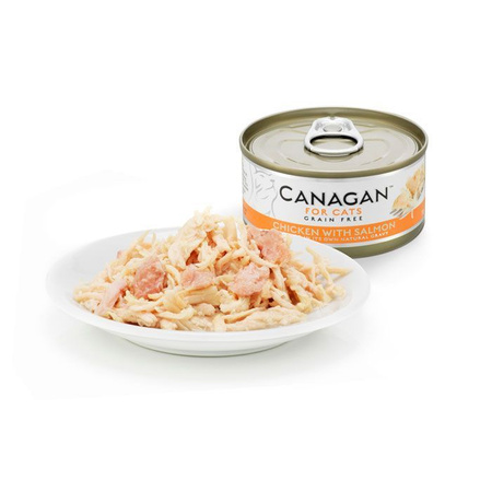 CANAGAN KOT pusz.75g CHICKEN&SALMON KURCZAK&ŁOSOŚ /12