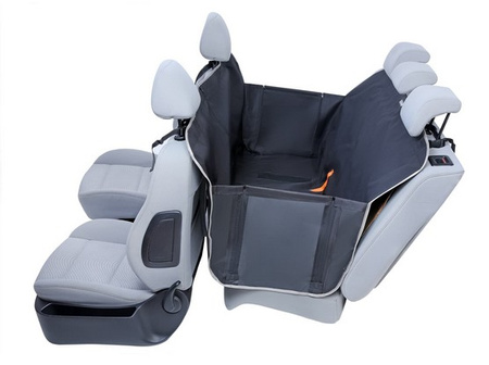 Kardiff Anti Slip mata samochodowa na tylne fotele z zamkiem i bokami S czarna