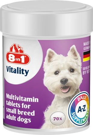 8in1 Vitality Multiwitaminy dla psów małych ras - 70tb