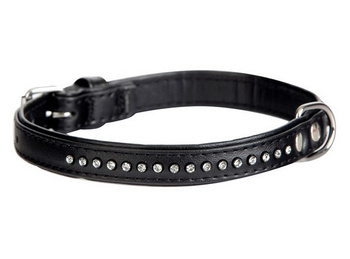 Dingo Obroża Glamour 1,4x30cm czarna