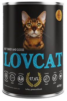 Lovcat Best Turkey & Goose puszka 400g