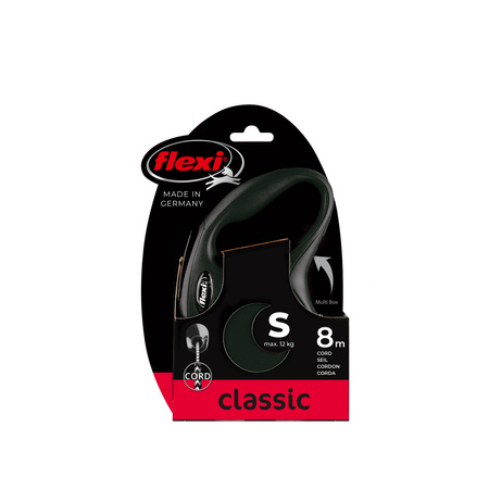 FLEXI Smycz automatyczna dla psa NEW CLASSIC linka S 8m czarna