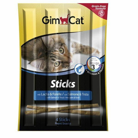 GIMCAT STICKS 20g ŁOSOŚ&PSTRĄG 4szt. /24