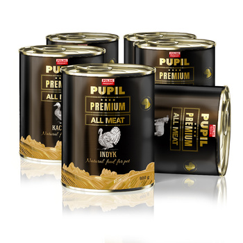 Karma mokra dla psa PUPIL Premium All Meat GOLD MIX smaków 6 x 800 g